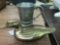 Brass Duck and pewter cup