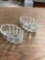 2 glass condiment dishes