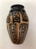 Painted glazed small urn