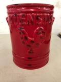 Red rooster utensil container