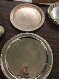 2 silver plated serving trays