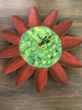 Wooden hand painted clock