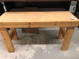 Natural wood table