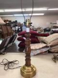 Brass/Wooden lamp