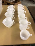 Milk glass punch cups