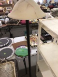 Heavy metal Floor lamp with glass shade