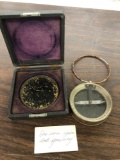 Vintage compass with case