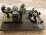 Antique Signal Relay Unit & telegraph Key (Clicker)