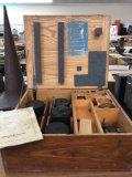 Vintage Portable Oscillograph Equipment in wooden box