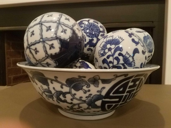 Decorative bowl (blue)