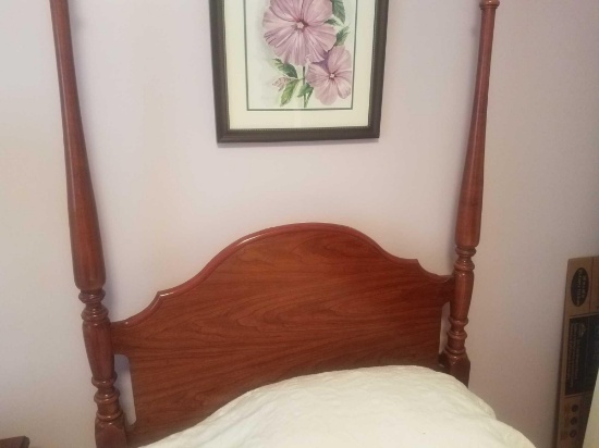 Twin oak 4 poster bed