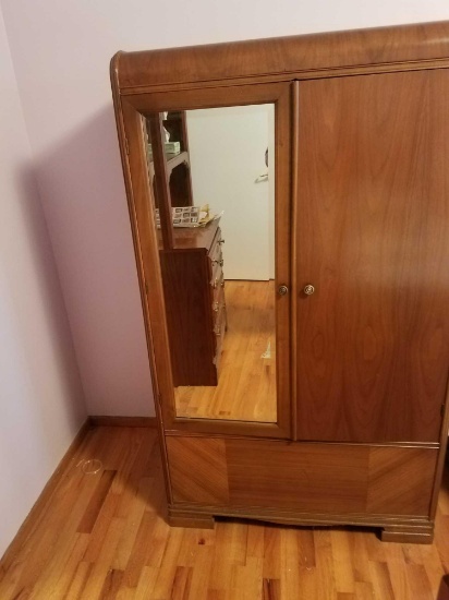 Cedar lined wardrobe with mirror on one side