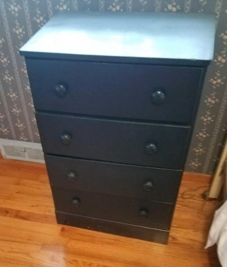 Black dresser with 4 drawers