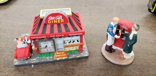 Coca-cola diner figurine/ Coca-cola man and women figurines