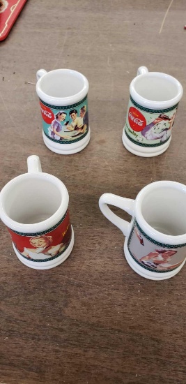 Set of 4 Coca-cola small mugs