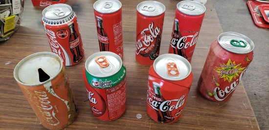 Coca-cola cans vintage
