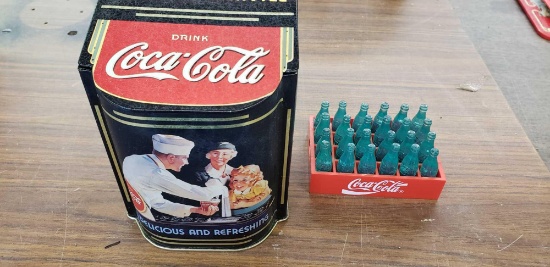 Coca-cola tin / plastic bottles in case