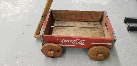 Coca-cola wooden wagon