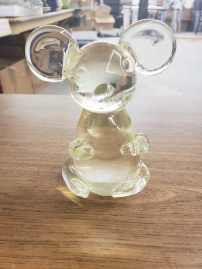 Glass Mouse paper weight