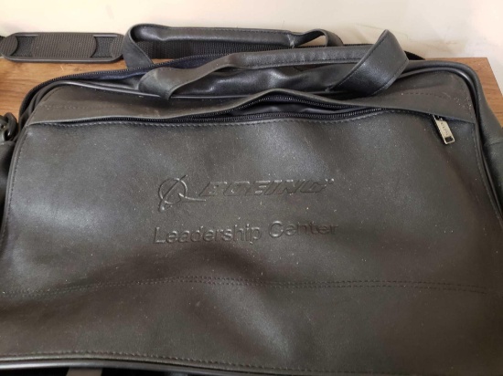 Boeing leadership center black laptop bag