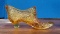 Light amber glass shoe