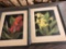 2 framed floral prints