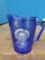 Shirley Temple blue glass small pitcher