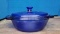 Blue glass anchor casserole dish/lid
