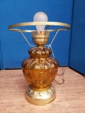 Amber Color Glass Lamp