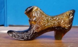 Amber glass shoe