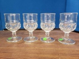 Set of 4 Kings Crown HLC glasses