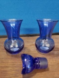Cobalt Blue vase/ bottle top