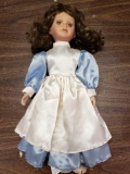 Porcelain Doll blue/beige dress