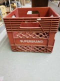 Superbrand red plastic crate