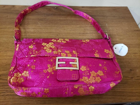 Pink flower purse