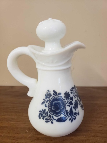 Avon pitcher / blue flowers