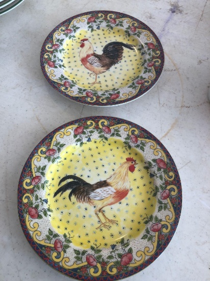 2 American Atelier Petite Provence porcelain plates