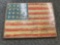 Wooden wall hanging hand painted flag
