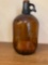 Brown glass one gallon jug