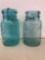 2 vintage quart Ball Ideal jars - blue tint