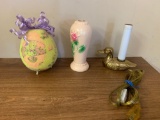 candle holder and vase lot