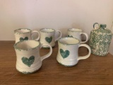 green heart coffee cups