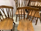 Round wooden kitchen table with 4 chairs