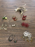 9 pairs of earrings