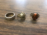 3 sterling silver Rings
