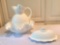 Fenton hobnail butter dish / bowl and pitcher