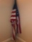 American Flag with wooden pole