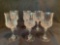 Set of 6 lead crystal wine glasses