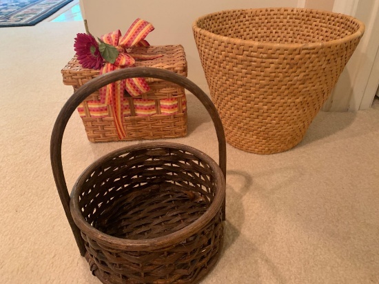 3 Wicker baskets