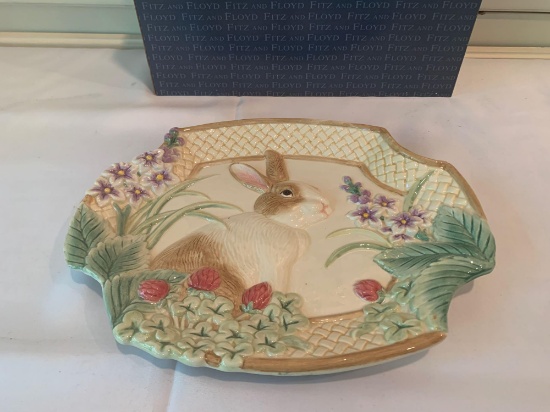 Botanical bunny canape plate